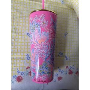 SHIPS IN 24 HRS Lilly Pulitzer 24 Oz New Acrylic/Plastic Tumbler PINK